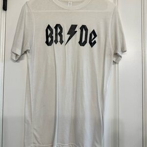 White Graphic Bride T-Shirt